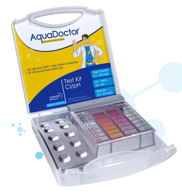 Комплектация AquaDoctor Test Kit Cl/pH