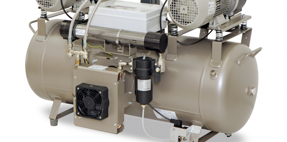 Стоматологический компрессор DK50 2х2V/110/M применяется для: