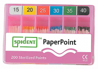 Паперові штифти Spident Paperpoints (конус 02, 200 шт)