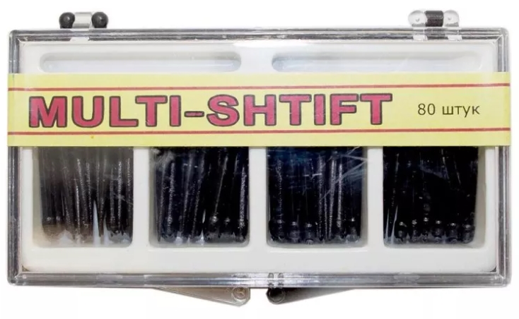 Штифти беззольні Рудент Multi-Shift (чорні, 80 шт)