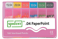 Бумажные штифты Spident Paperpoints (конус 04, 100 шт)