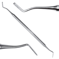 SD-1105-00О (Surgicon) Инструмент для поддесневого применения, штыкообразный/ лопаткообразный с зубчиками, 16.1 см