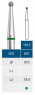 Бор алмазний Microdont 1012C (1 мм, сферичний, зелений) (ref.1012C)