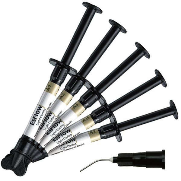 EsFlow, шприц, 2 г (Spident) Наногибридный светоотверждаемый жидкотекучий композит