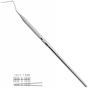 Зонд пародонтологический YDM №2, градуированный (1-1-1-2-2-1-1-1), прямой угол (YDM)