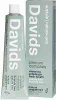 Зубна паста Davids Premium Toothpaste Whitening antiplaque fresh breath (відбілювальна паста проти зубного нальоту, перцева м'ята)