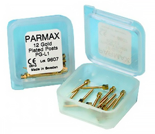 GOLD PG S, 12 шт (PARMAX) Штифти внутрішньоканальні позолочені