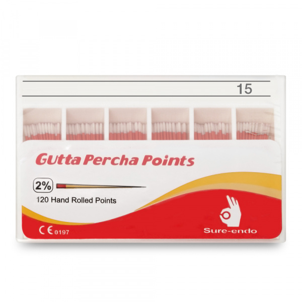 Штифты гуттаперчевые Sure Dent Gutta percha points (120 шт)