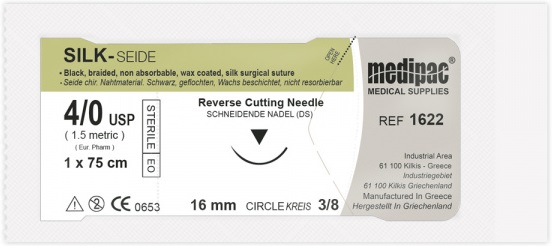 Шовний матеріал Medipac SILK (шовк)