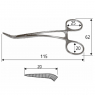 J-16-148 Peet (Surgicon) Зажим-корнцанг, 11.5 см