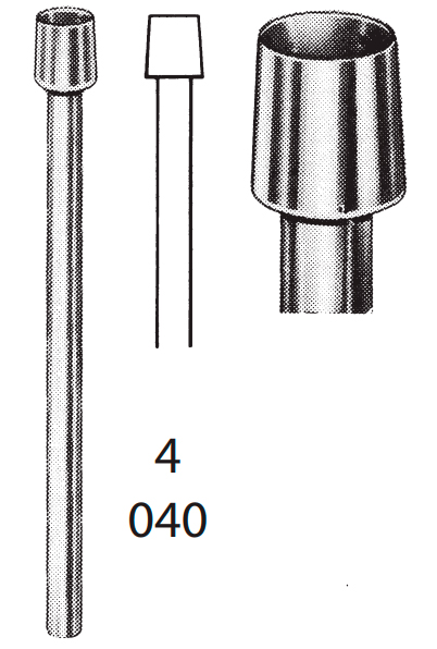 Фреза хірургічна Nouvag CIRCULAR KNIVES (L-44/d-4 mm) для перфорації в яснах, ТВС для П/Н