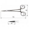 J-16-149 Stieglitz (Surgicon) Зажим-корнцанг прямой, 13.5 см