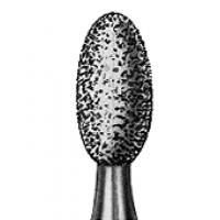 Алмазний бор Komet 379EF.314.018 (яйцеподібний, екстрадрібна зернистість)