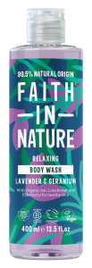 Натуральний гель для душу з лавандою та геранню Faith In Nature