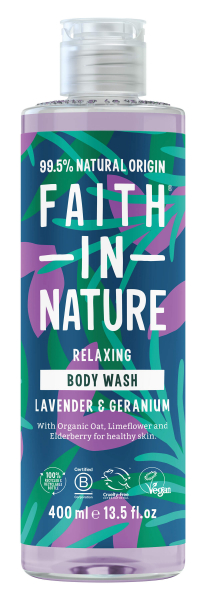 Натуральний гель для душу з лавандою та геранню Faith In Nature
