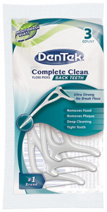 DenTek Комплексное очищение Задние Зубы Флосc-зубочистки, 3 шт