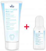 EMOFLUOR Daily Care Зубна паста, 75 мл + Пробник із вкладишем EMOFLUOR Щоденний догляд Ополіскувач