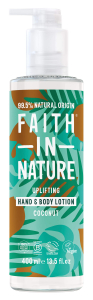 Натуральний лосьйон для рук та тіла з кокосом Faith In Nature, 400 мл