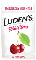 Леденцы с пектином Luden’s, успокаивающие для горла и полости рта, дикая вишня, 30 шт