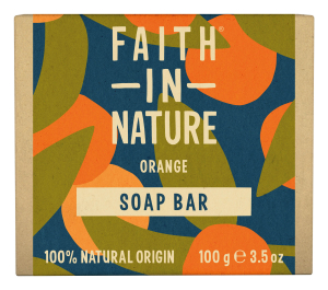 Натуральне тверде мило з апельсином Faith In Nature, 100 г