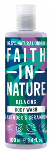 Натуральний гель для душу з лавандою та геранню Faith In Nature