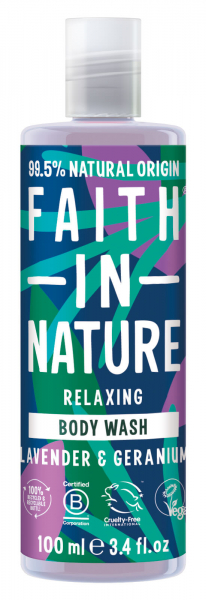 Натуральний гель для душу з лавандою та геранню Faith In Nature