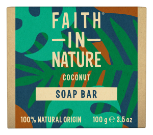 Натуральне тверде мило з кокосом Faith In Nature, 100 г