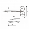 J-22-283 La Grange (Surgicon) Ножиці, гострі/гострі, загнуті, 10.5 см