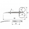 J-22-582 Iris (Surgicon) Ножиці операційні вигнуті, 9 см