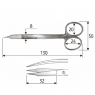 J-22-233 Goldman Fox (Surgicon) Ножиці, гострі/гострі, загнуті, 13 см