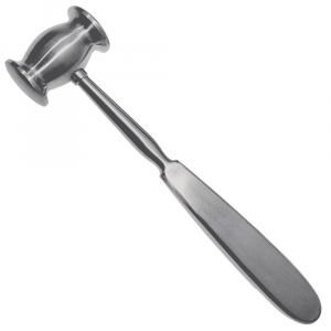 JO-21-157 Collin Bone Mallet (Surgicon) Молоток для щелепи з двостороннім фігурним обушком, ручка плоска (d-30 мм, 200 мм)