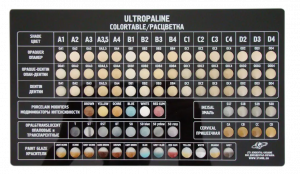 Шкала кольорів Ultropaline для транспарантних та опалових мас Jendental, 1 шт