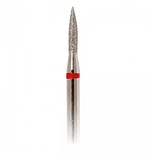 Бор VladMiva 806.104.250.514 (цилиндрический с конусом на торце, красный - мелкий, 10 шт)