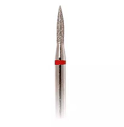 Бор VladMiva 806.104.250.514 (цилиндрический с конусом на торце, красный - мелкий, 10 шт)