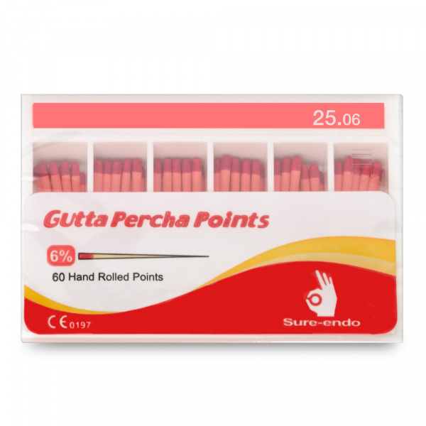 Штифты гуттаперчивые Sure Dent PROFILE 06 (60 шт)