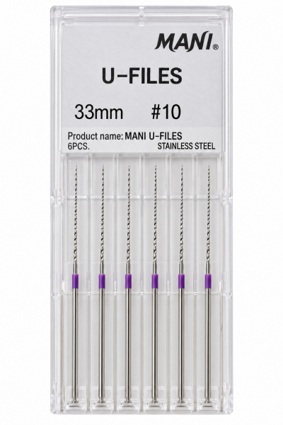 Ultrasonic Files, 33 мм (Mani) Ручные файлы, 6 шт (копия)
