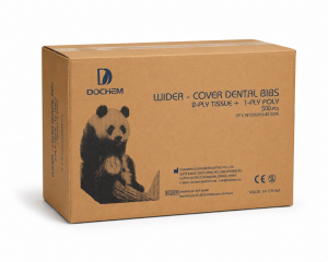 Нагрудники медицинские Dochem Wide-Cover, 33х45.5 см, синие, 500 шт