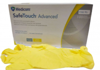 SafeTouch Advanced, 1102TG, желтые, 3,8 г (Medicom) Перчатки смотровые нитриловые текстурированные без пудры н/с, 50 пар