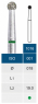 Бор алмазний Microdont 1016C (1.8 мм, сферичний, зелений)