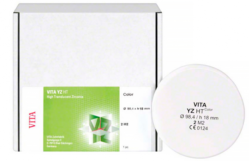 YZ HT Color (VITA) Високотранслюцентний цирконій, 98.4 мм, h-18 мм