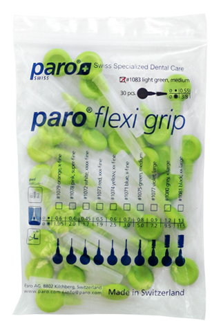 Flexi Grip, середні, конічні, 3/8 мм (Paro Swiss) Міжзубні щітки, 30 шт