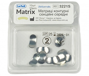 Матриця металева контурна секційна Latus (35 мкм, середня, 10 шт) (3221S)