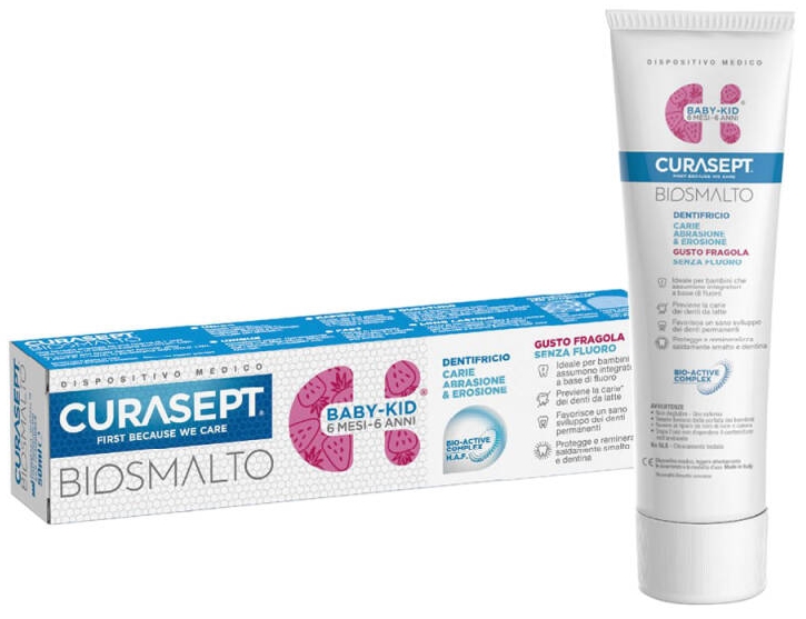 Зубна паста Curasept Biosmalto Baby-Kid Caries Abrasion&Erosion (6 міс - 6 років, 50 мл)