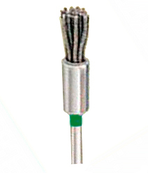 Щетка кисточкоподобная Bredent Abraso-Fix, d - 4 мм (зеленая, длина - 7 мм) 35000757