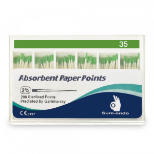 Штифты бумажные Sure Dent Absorbent paper points (200 шт)