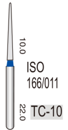 TC-10 (Perfect) Алмазный бор, конус-карандаш, ISO 166/011, синий, 5 шт