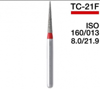 TC-21F (Perfect) Алмазний бор, конус-олівець, ISO 160/014, червоний, 5 шт