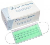 SAFE+MASK Economy, 50 шт (Medicom) Маски медицинские с петлями для ушей, 17,5х9 см