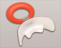 Вестибулярная пластинка Dr.Hinz OS/CS1 мягкая, оранжевое кольцо, с козырьком