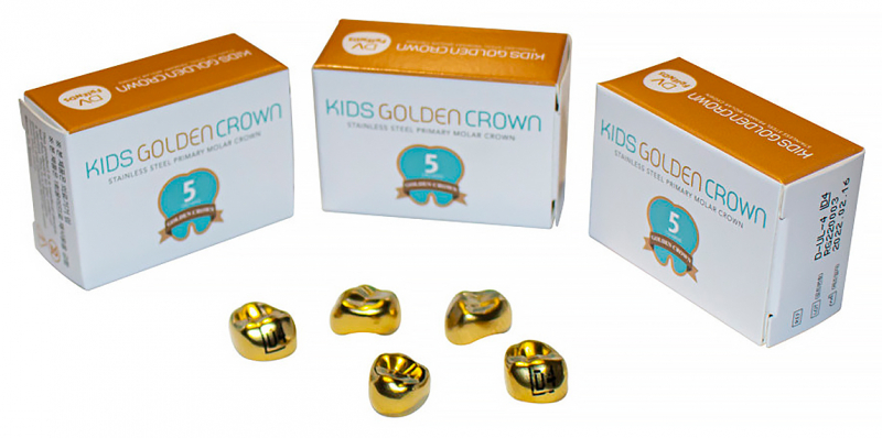 Kids Golden Crown E-UL (Shinhung) Детские коронки, 5 шт